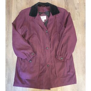 Jacqueline Ferrar Maroon Jacket with Black Velvet Collar